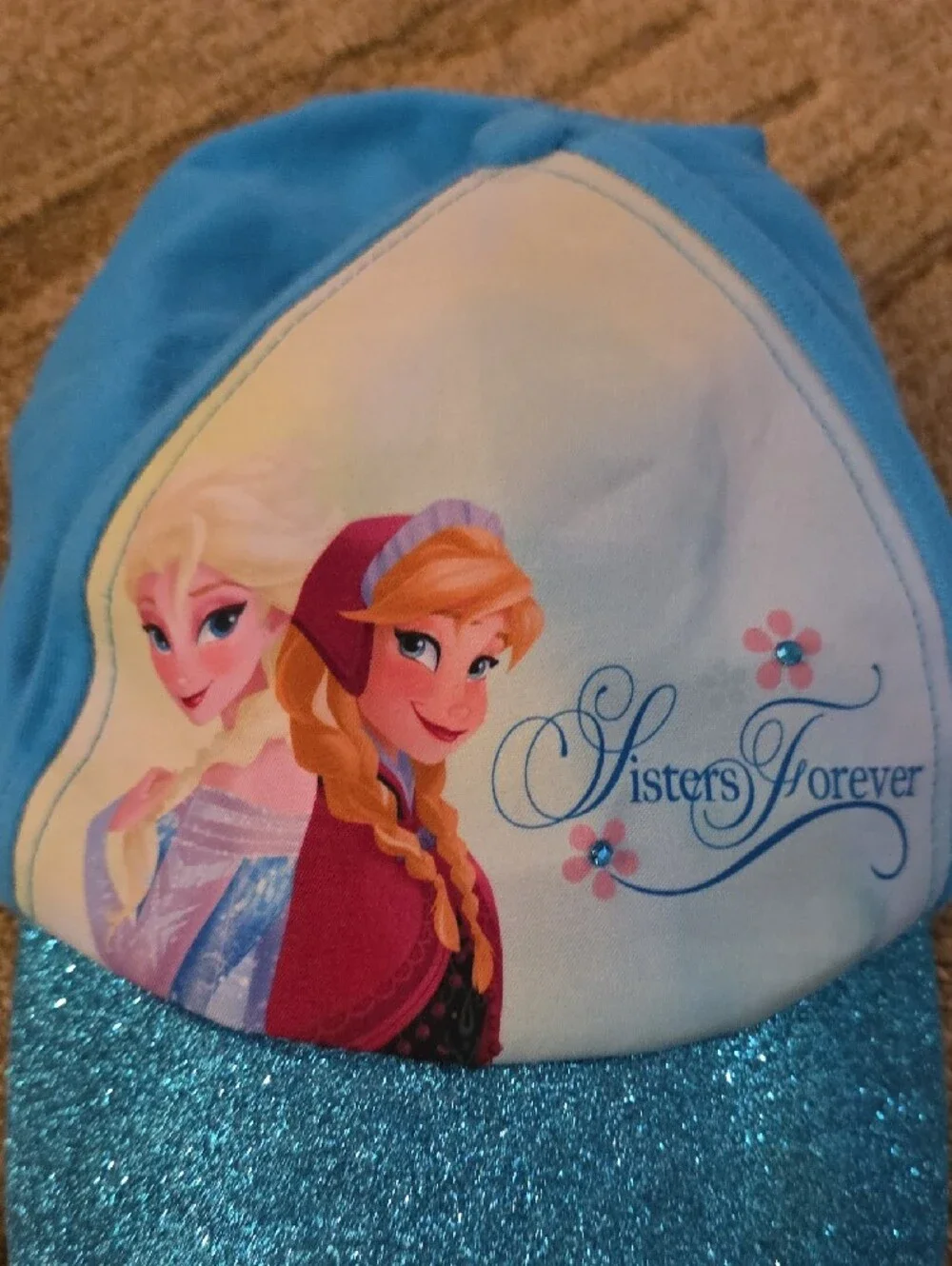 Frozen Disney Bright Blue Logo Kids Hat